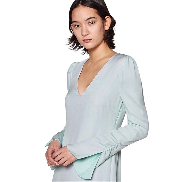 JOIE | Abnar Mint Silk Mini Dress - Picture 7 of 9